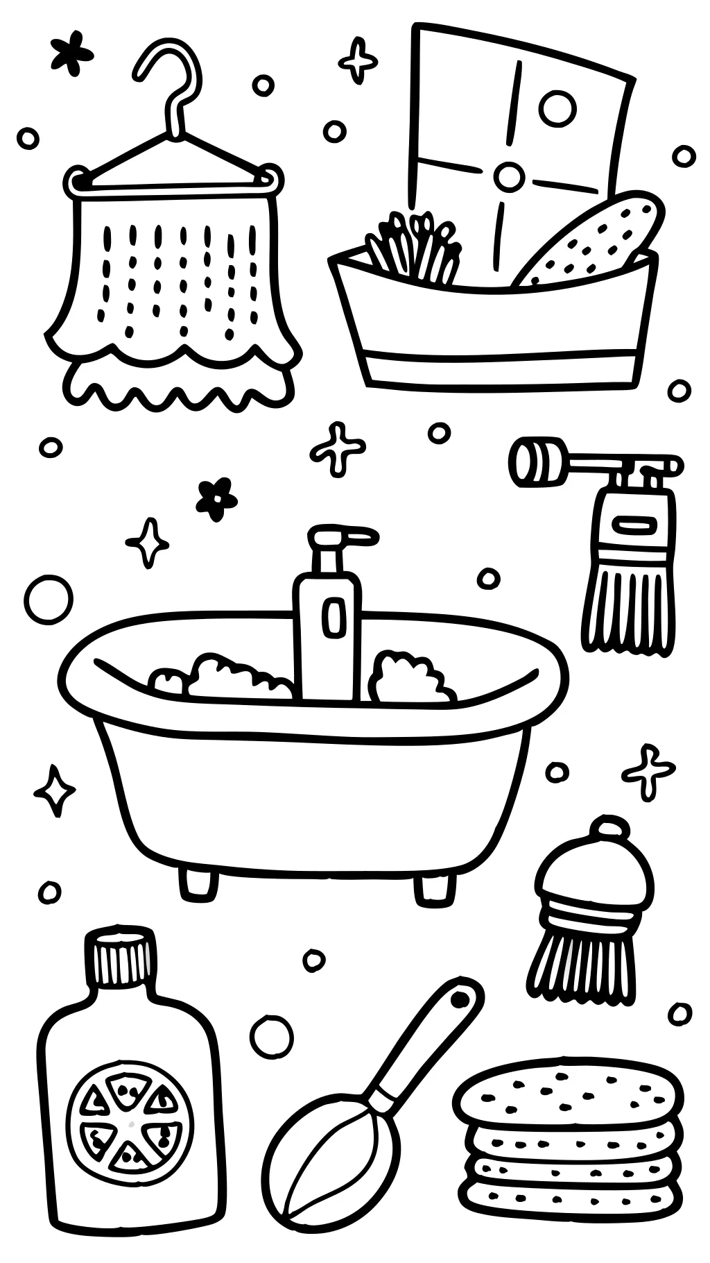 bathroom coloring pages